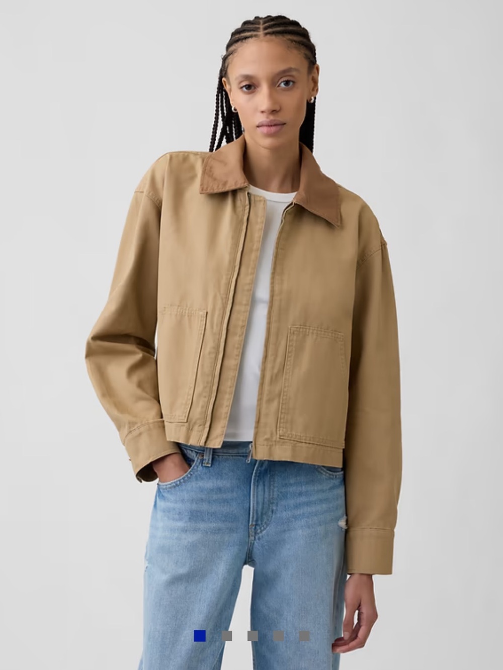 Gap Factory Relaxed Cropped Canvas Barn Jacket NWT